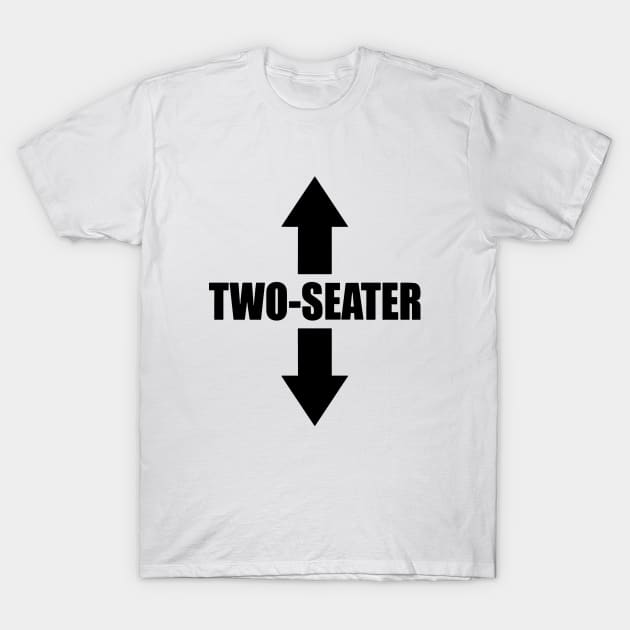 Two Seater Arrow Funny T-Shirt by HillerArt